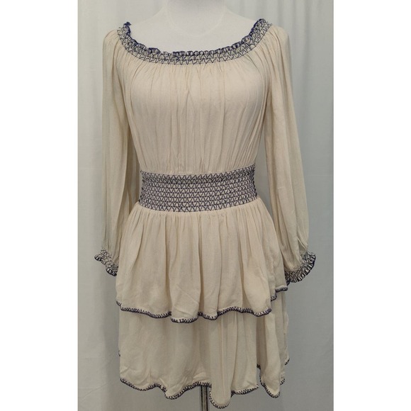 Urban Outfitters Saffron Skies Off The Shoulder Dress Gauzy Blouson Size XS - Picture 10 of 11